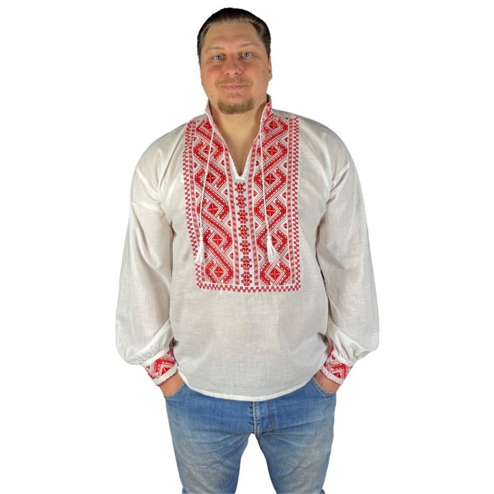 Férfi póló CPF26 fehér/piros, 2XL méret