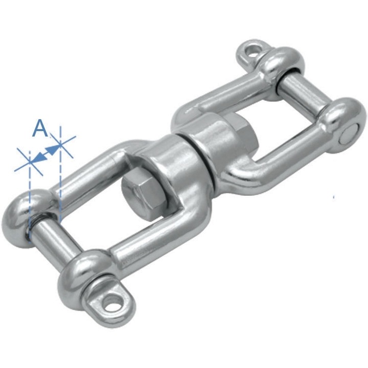 Maner fluture cu 2 chei, Inox 316, 10mm, Lalizas