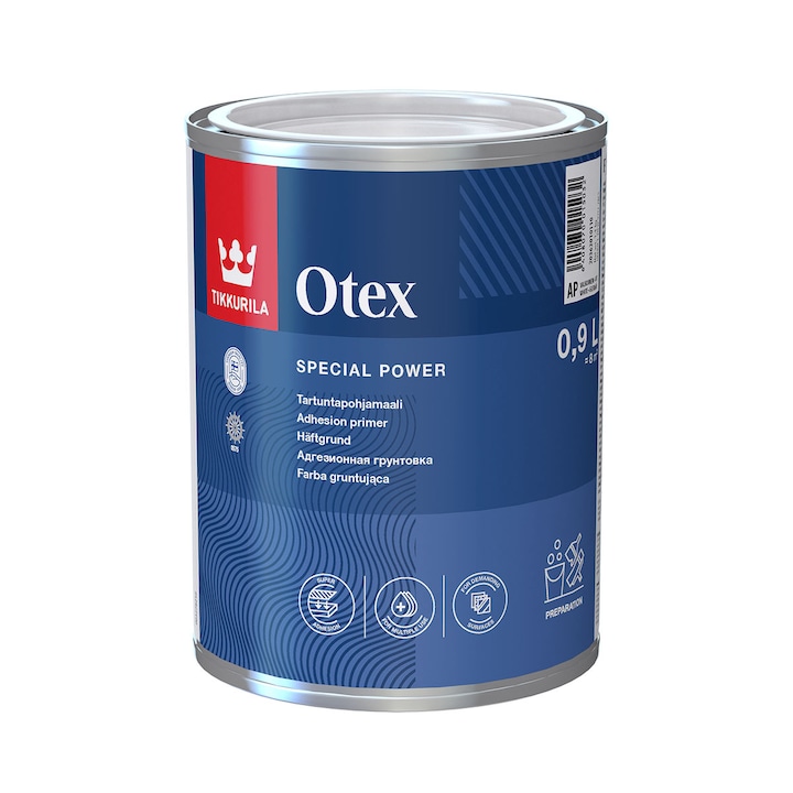 Grund aderent pentru suprafete dificile Tikkurila Otex alb mat 0.9 L