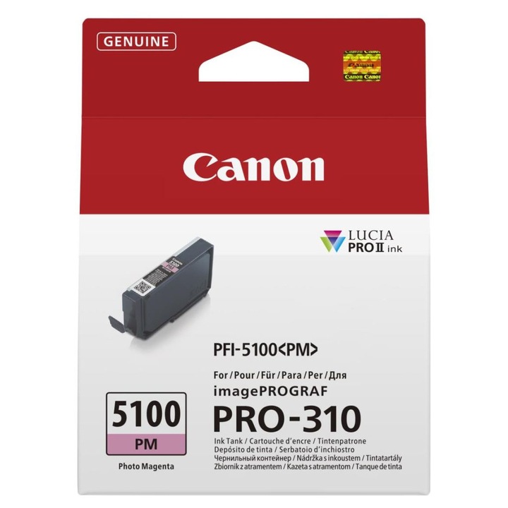 Cartuș Canon PFI-5100 Photo Magenta tintapatron, 283459