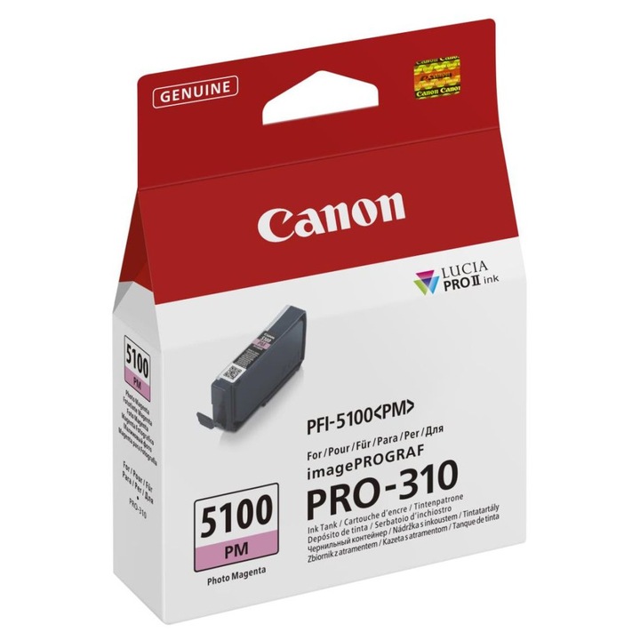 Cartuș Canon PFI-5100 Photo Magenta tintapatron, 283459