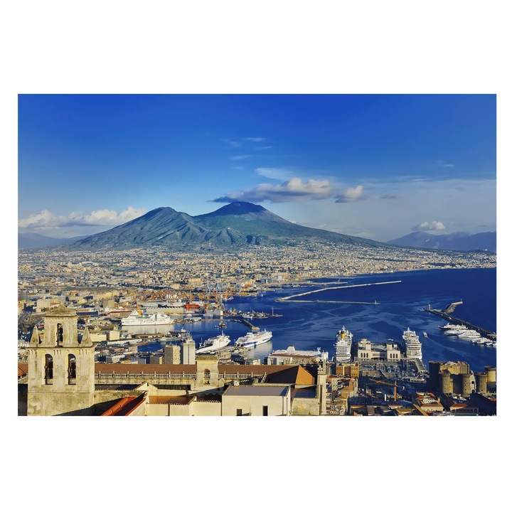 Rola Tapet Vinil De Perete, Tulup, Panorama de pe litoral, Albastru, 104 x 70 cm, Premium, Culoare Intensa, 010100060020000008243