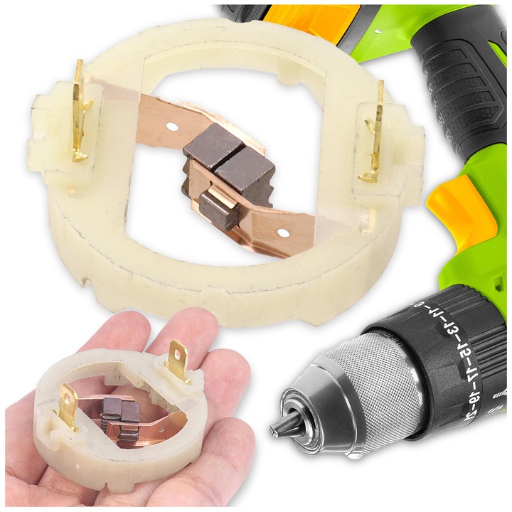 Suport perii complet cu 2 perii carbon pentru motoare 895, PIXEL, compatibil cu Parkside, montaj simplu