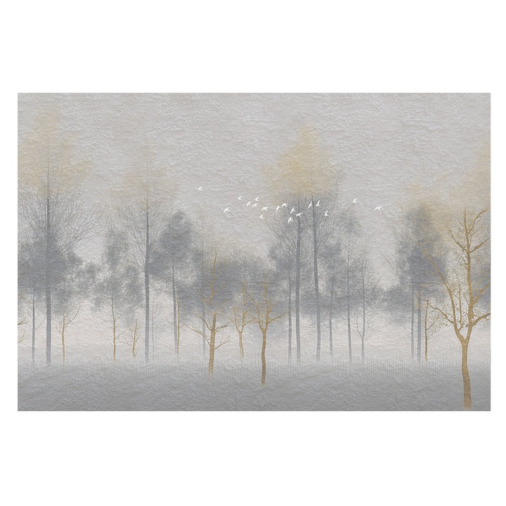 Tapéta Falra, Tulup, Erdő harmóniája, Szürke, 104 x 70 cm, Nem Szőtt, Fali Dekoráció, 010100060020000282748