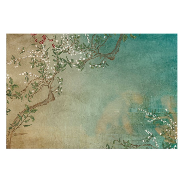 Fotótapéta Falra, Tulup, Virágos harmónia, Bézs, 104 x 70 cm, Vlies, Előszobába, Nappaliba, 010100060020000284201