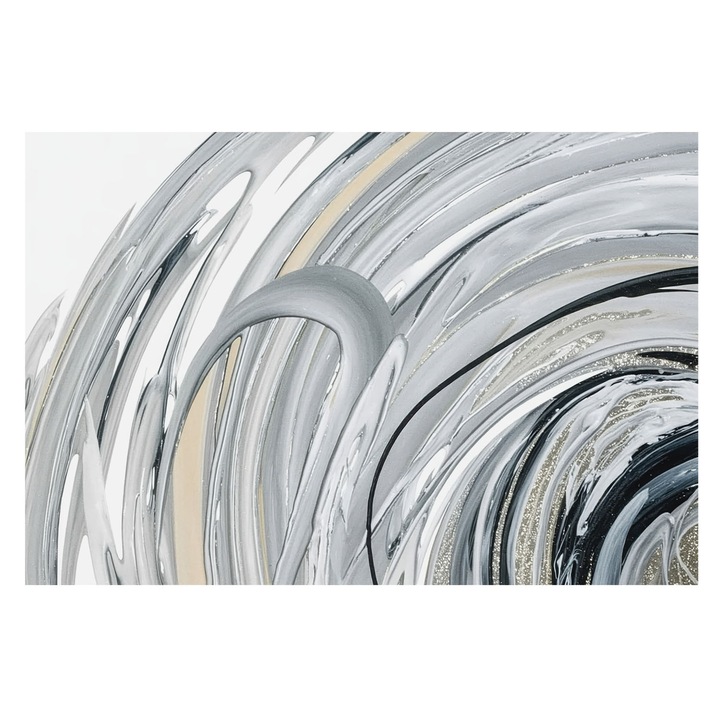 Tapéta Falra, Tulup, Absztrakt márvány, Szürke, 104 x 70 cm, Vlies, Nappaliba, Szobába, 010100060020000284787