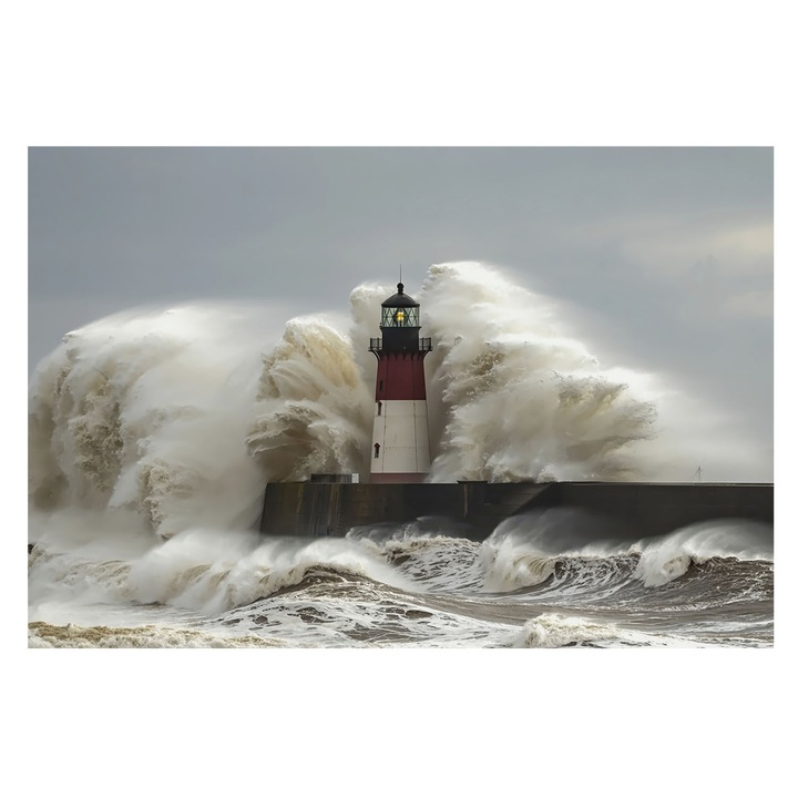 Fotótapéta Falra, Tulup, Tengeri hullámok, Szürke, 104 x 70 cm, Vlies, Klasszikus, 010100060020000284867