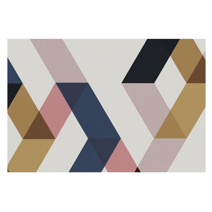 Fotótapéta Falra, Tulup, Színes rombuszok, Fehér, 104 x 70 cm, Vlies, Élénk Színek, 010100060020000285037