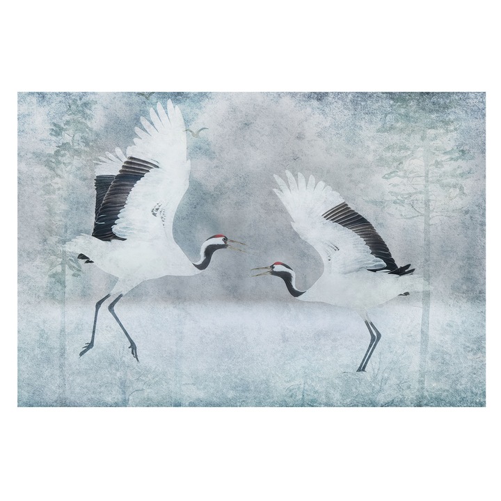 Tapet Vlies De Perete, Tulup, Macarale armonioase, Alb, 104 x 70 cm, Design Modern, Usor De Instalat, 010100060020000284927