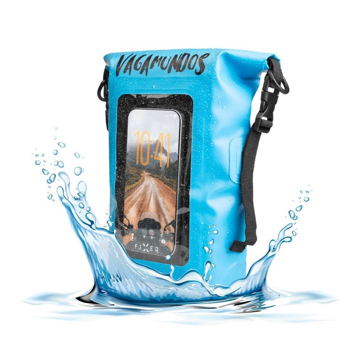 Geanta impermeabila FIXED 3L, albastra, 355x210mm