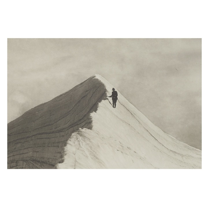 Tapéta Vlies Fali Dekoráció, Tulup, Magányos mászó, Szürke, 104 x 70 cm, Nem Szőtt, Nappaliba, Szobába, 010100060020000285510