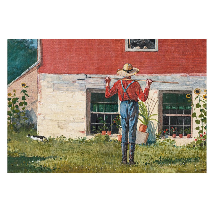 Fotótapéta Falra, Tulup, Falusi jelenet, Szürke, 104 x 70 cm, Nem Szőtt, Modern Belsőépítészeti Dekoráció, 010100060020000285655