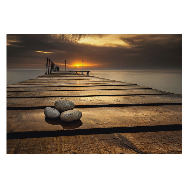 Dekor Tapéta, Tulup, Napnyugta, Barna, 152 x 104 cm, Vlies, Modern Tapétatekercs, 010100060030000001913