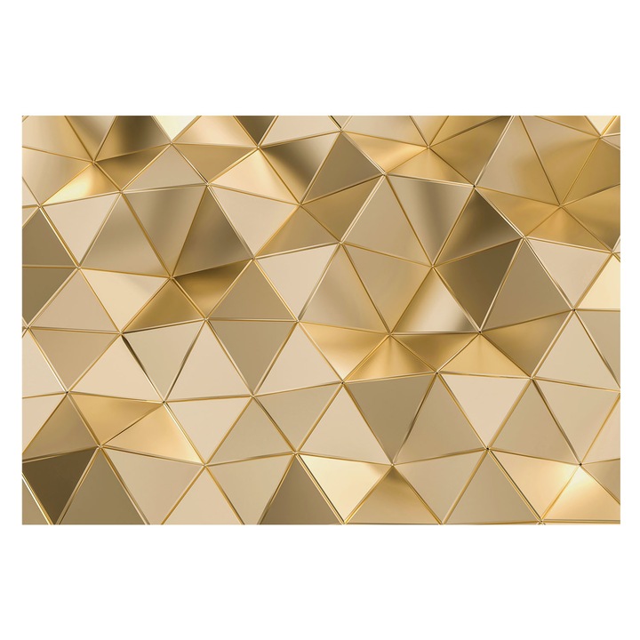 Tapet de Perete, Tulup, Modele triunghiulare, Gri, 152 x 104 cm, Pentru Dormitor, Adeziv Puternic, 010100060030000056591