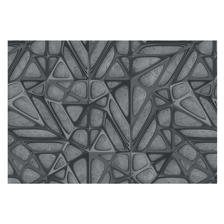 Fotótapéta Falra, Tulup, Geometriai minták, Szürke, 152 x 104 cm, Nem Szőtt, Stílusos, 010100060030000056609