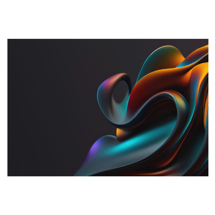 Tapéta Falra, Tulup, Színes örvény, Narancssárga, 152 x 104 cm, Nem Szőtt, Öko, 010100060030000075386