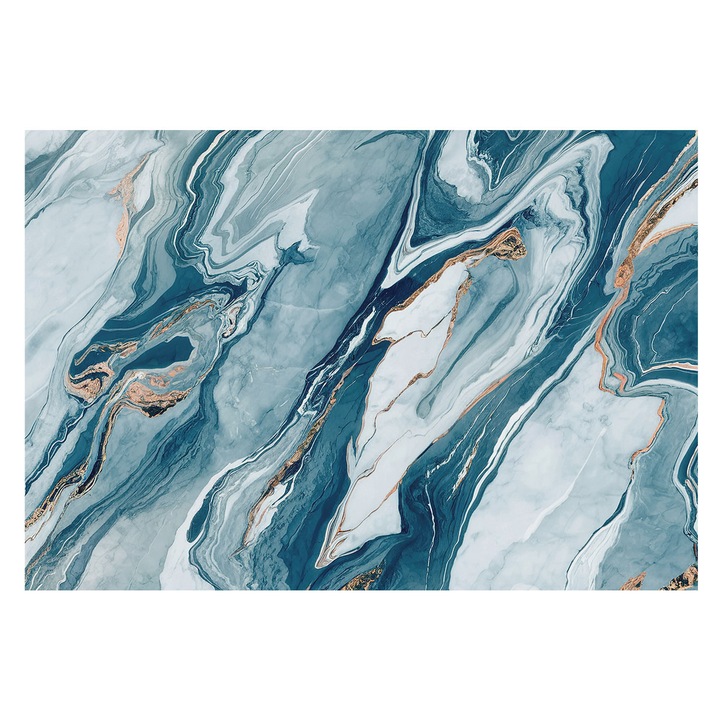 Dekor Tapéta, Tulup, Ásványi elegancia, Kék, 152 x 104 cm, Nem Szőtt, Erős Ragasztó, 010100060030000281913