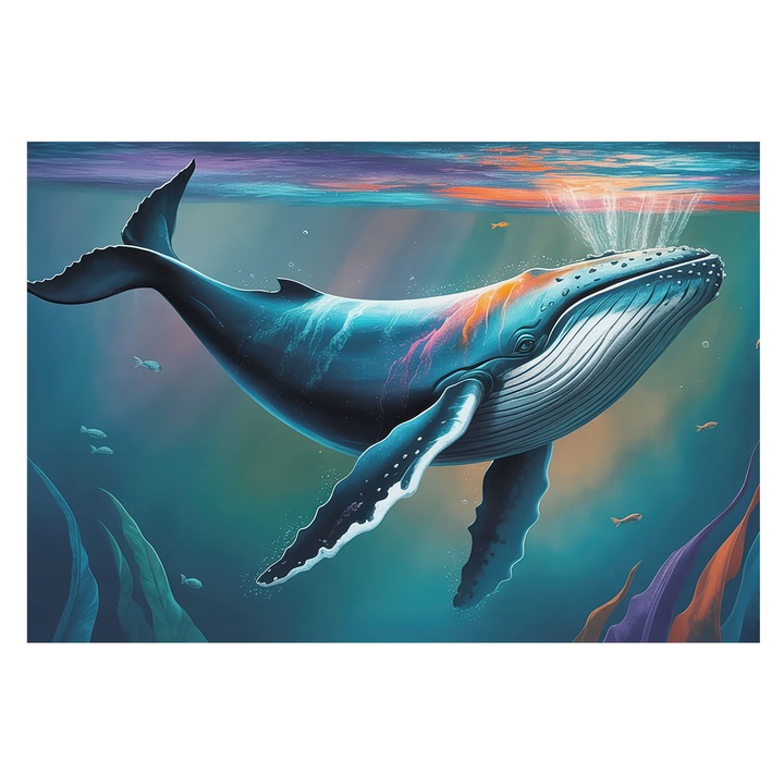 Tapéta Falra, Tulup, Tengeri óriás, Kék, 152 x 104 cm, Nem Szőtt, Fali Dekoráció, 010100060030000284755