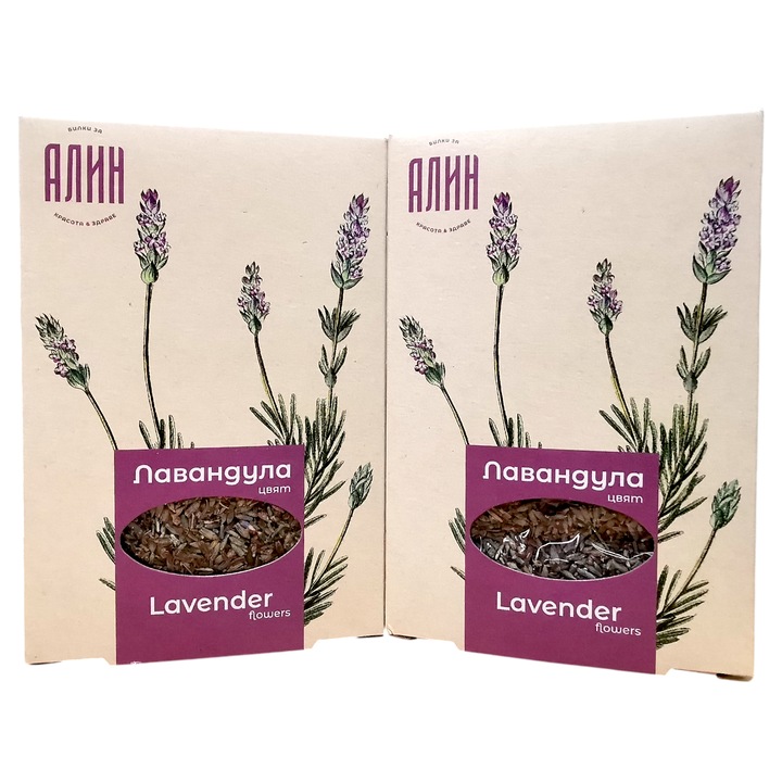 Set de 2 x Flori de Lavanda, Alin, 100% naturale, 2 x 50g