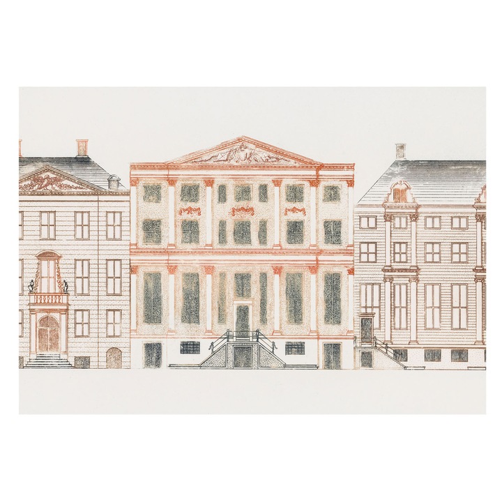 Tapet Vinilic Pentru Perete, Tulup, Cladiri clasice, Alb, 312 x 219 cm, Pentru Bucatarie, Cu Model, 010100060080000282717