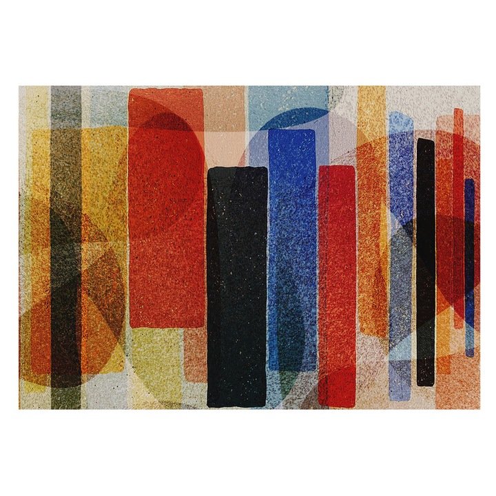 Tapéta Vlies Fali Dekoráció, Tulup, Geometriai formák, Fekete, 208 x 146 cm, Nem Szőtt, Nappaliba, Szobába, 010100060040000284794