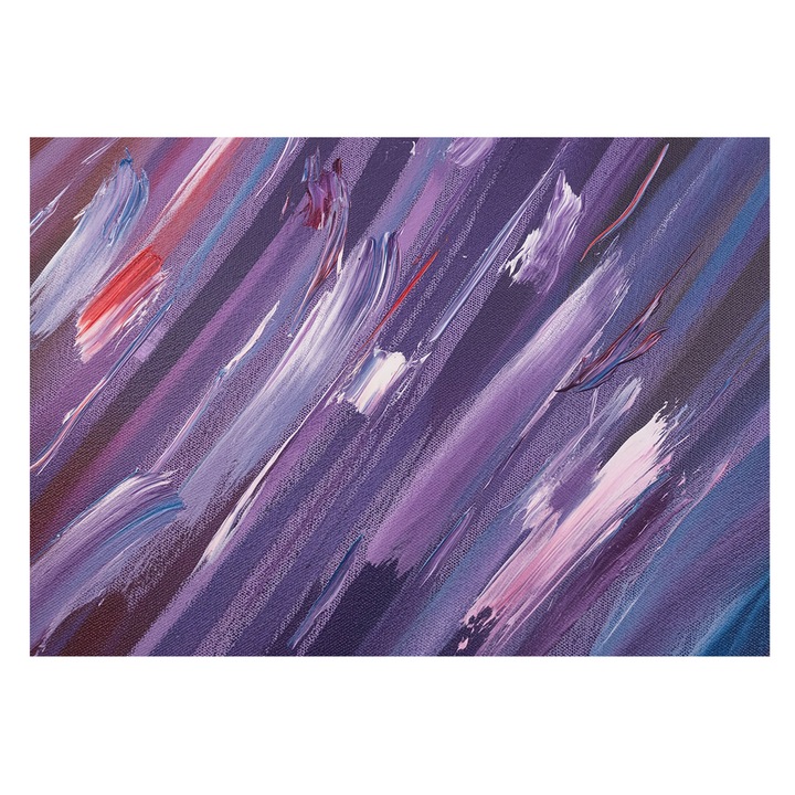 Dekor Tapéta, Tulup, Színes ecsetvonások, Lila, 208 x 146 cm, Nem Szőtt, Öko, 010100060040000284937