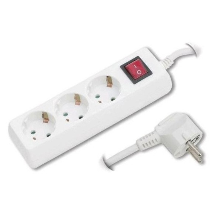 Разклонител с 3 гнезда, 1,5 метра кабел, с превключвател, 3G1.0mm², със защита за деца Extra Star