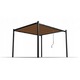 Kerti pergola mozgatható polikarbonát tetővel 3 x 3 m barna