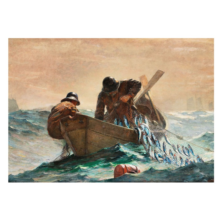 Fototapet Vinil Tulup Aventura pe mare, Albastru, 312x219cm, Rezistent la apă, Lavabil