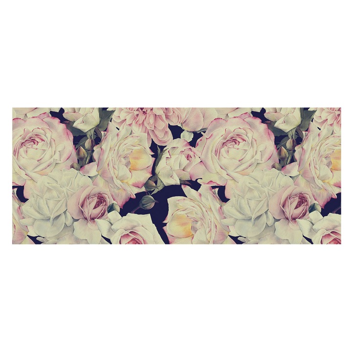 Rola Tapet Vlies De Perete, Tulup, Buchet de flori, Alb, 250 x 104 cm, Decorativ, Adeziv Puternic, 010100060050000013236