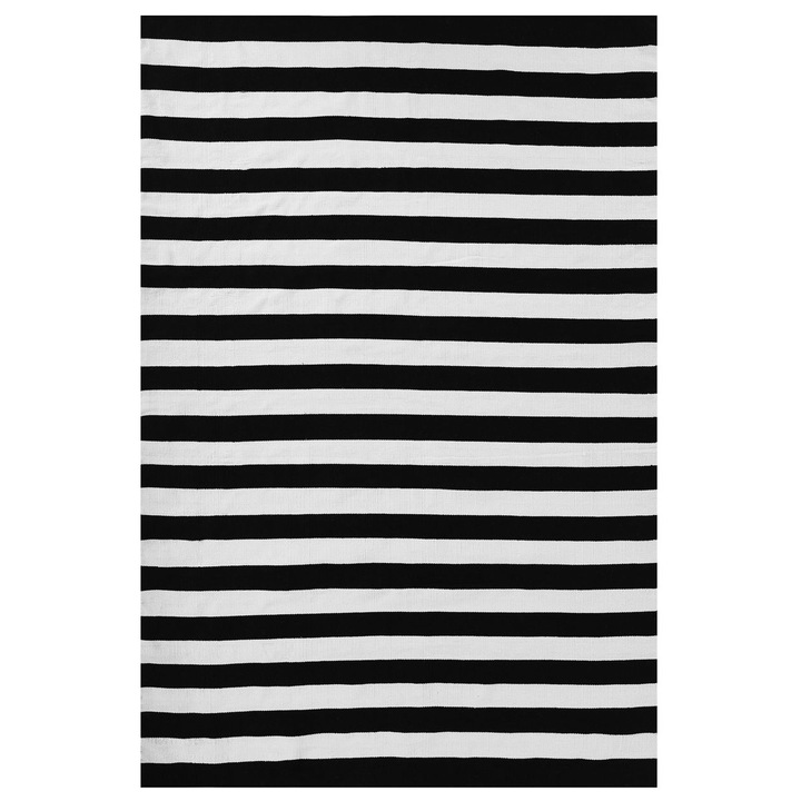 Covor de exterior alb-negru 140 x 200 cm Tavas