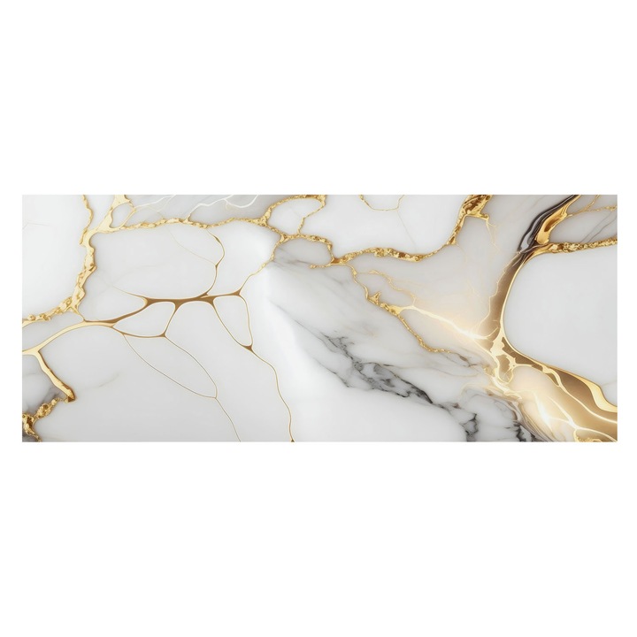 Tapéta Falra, Tulup, Márvány elegancia, Fehér, 250 x 104 cm, Nem Szőtt, Hálószobába, Konyhába, 010100060050000282619