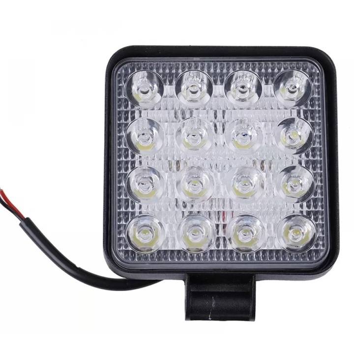 Proiector LED auto Offroad 16 led 48W PATRAT