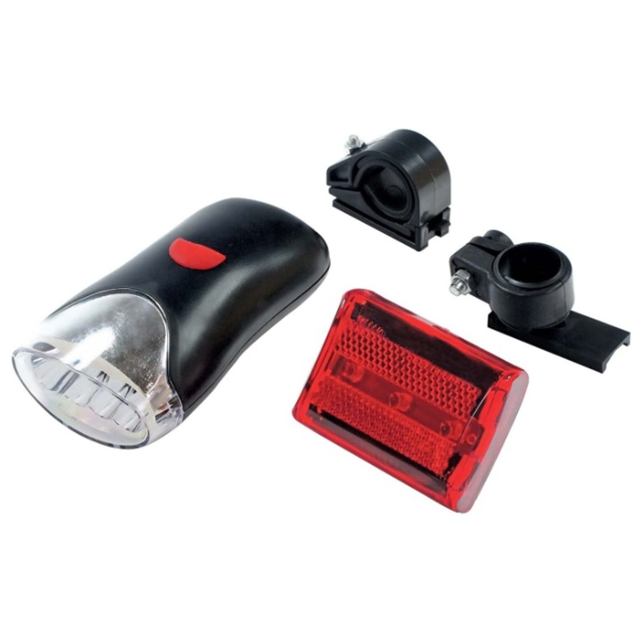 Set far si stop bicicleta BL 308 far 5W LED COB stop 5 LED rezistenta la intemperii