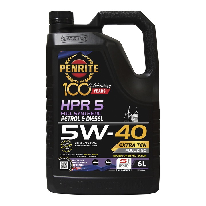 Ulei motor premium, Penrite HPR 5, 5W40, full sintetic, 6 litri