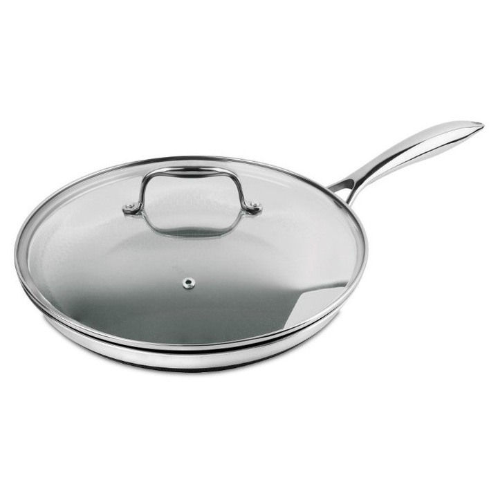 Тиган с капак Kohersen NX CERAMIC 24 см, черен, незалепваща технология, устойчив на температури до 300C