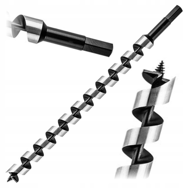 Set burghie spiralate pentru lemn NEO TOOLS 30x460mm, cu prindere hexagonala