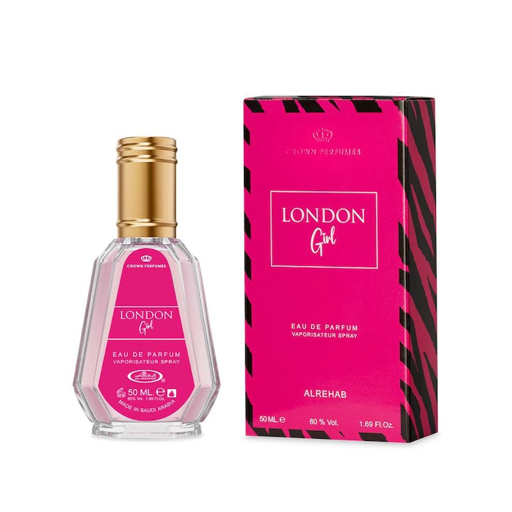 LONDON GIRL Parfüm 50 ml, Al Rehab, cseresznye és vanília illatjegyek, virágos, szett