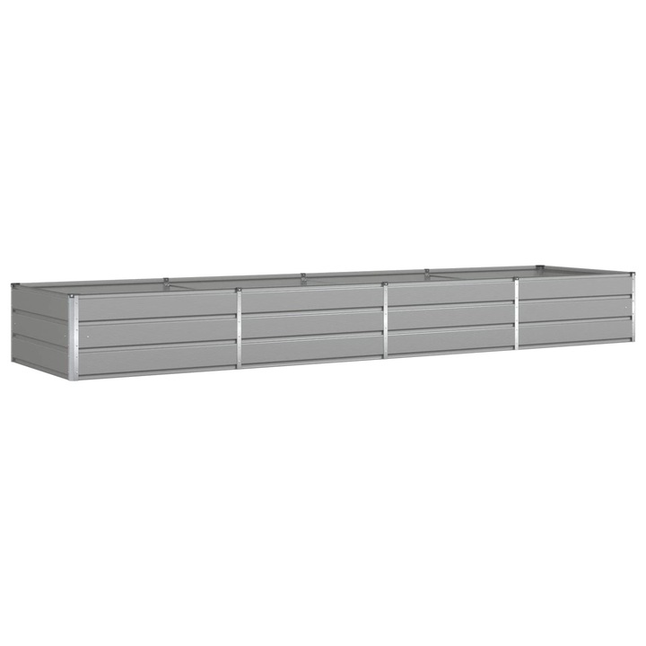 vidaXL Jardiniera Gri deschis 195 x 100 x 45 cm Otel Galvanizat