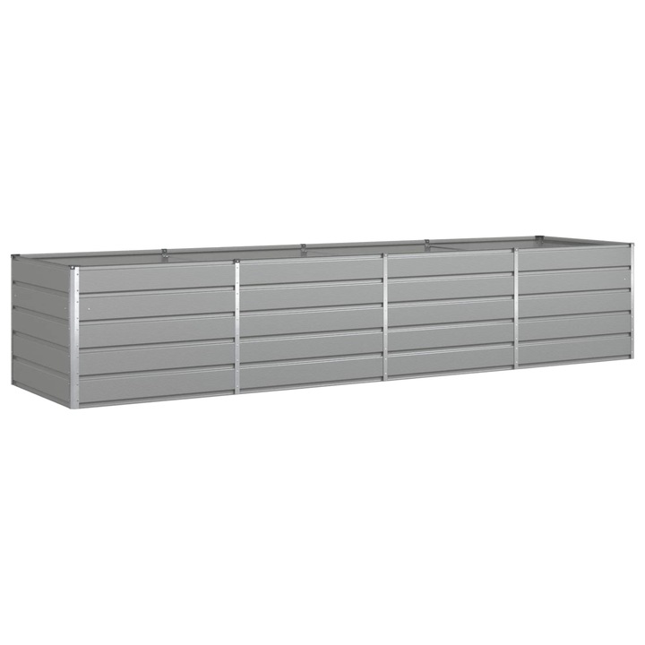 vidaXL Jardiniera Gri deschis 195 x 100 x 45 cm Otel Galvanizat