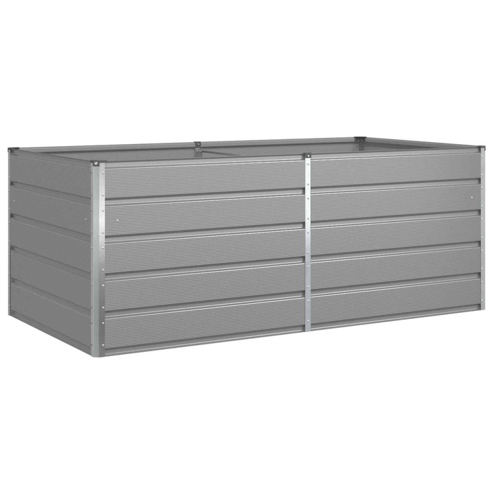 vidaXL Jardiniera Gri deschis 195 x 100 x 45 cm Otel Galvanizat
