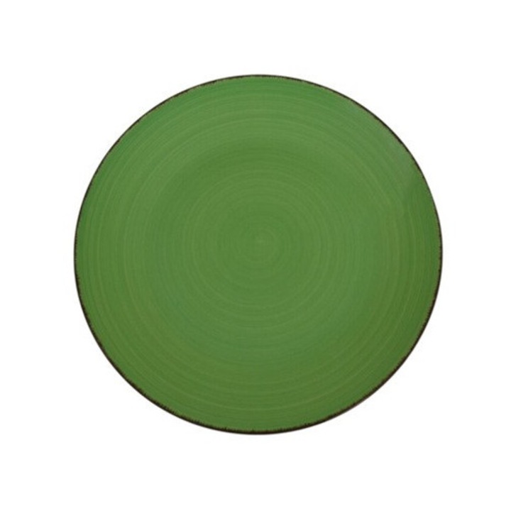 Porcelán tányér, zöld, 26.5 cm, Stone termékcsalád, Oti
