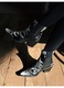 Botine dama negre din piele ecologica Mychal, Negru
