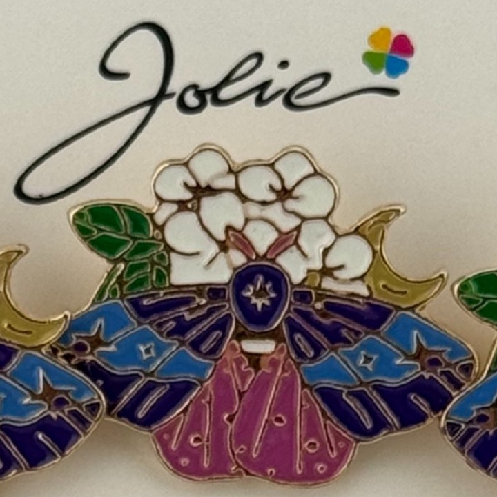 Set 12 Brose Martisor Primavara, Jolie, Model Fluture pe Floricele, Multicolor