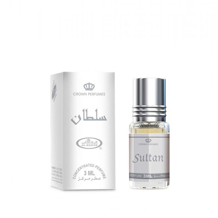 SULTAN olajparfüm 3 ml, Al-Rehab, orientális aroma, fás és citrusos jegyek