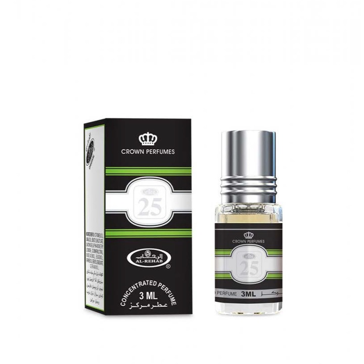 Al Rehab parfümolaj, 25, 3ml, fás és vaníliás jegyek, férfiaknak