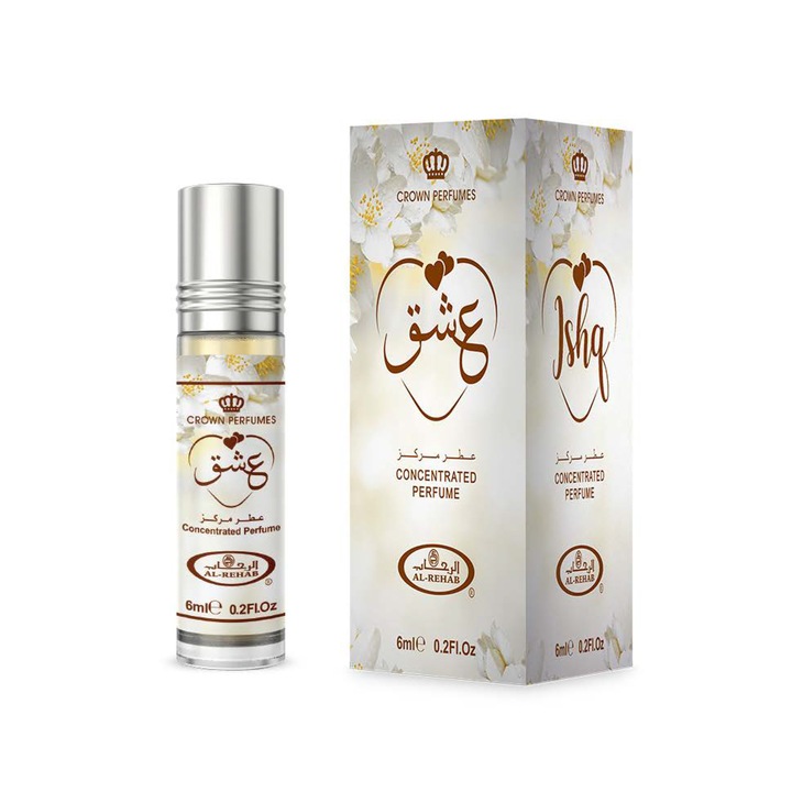 ISHQ parfümolaj, Al Rehab, 6ml, keserű narancs és vanília jegyekkel