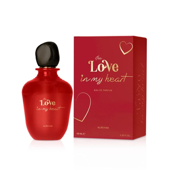 Eau de parfum, Al-Rehab, The Love In My Heart, 100 ml, virágos és gyümölcsös jegyek, vanília