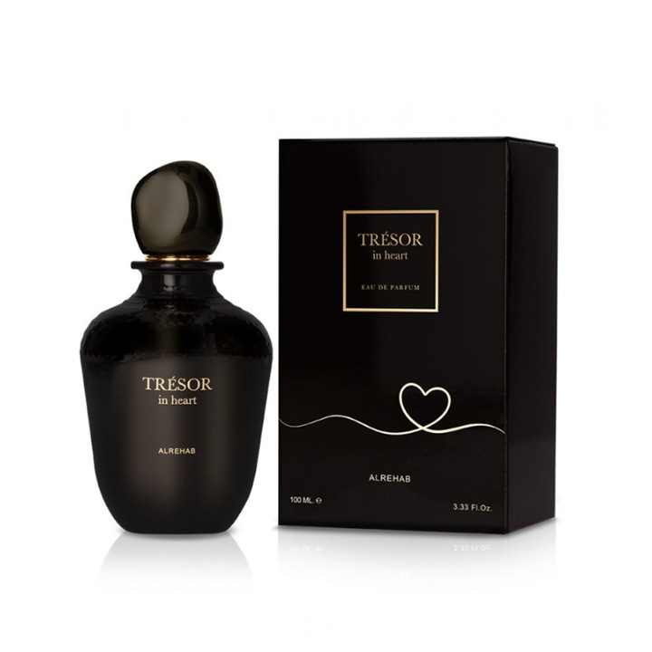 Eau de parfum, Al-Rehab, TRESOR IN HEART, 100 ml, virágos-gyümölcsös, púderes jegyek