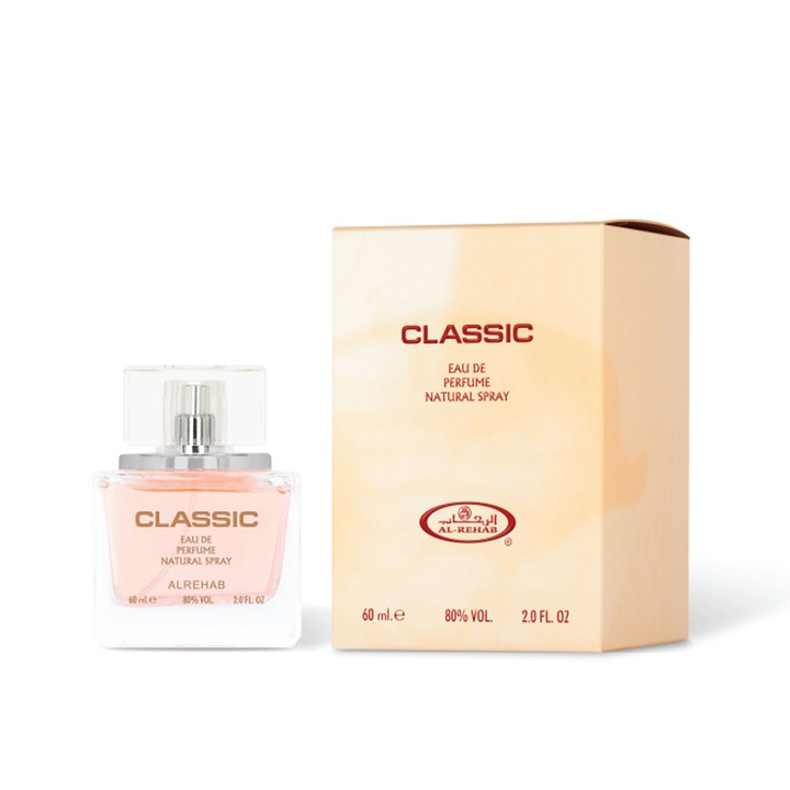 Eau de parfum, Al-Rehab, Classic, 60 ml, citrusos jegyek, rózsa